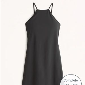 High Neck Exercise Dress in Black